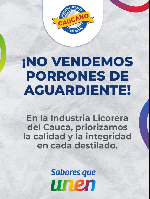                                          ¡No vendemos porrones de Aguardiente!
                                        