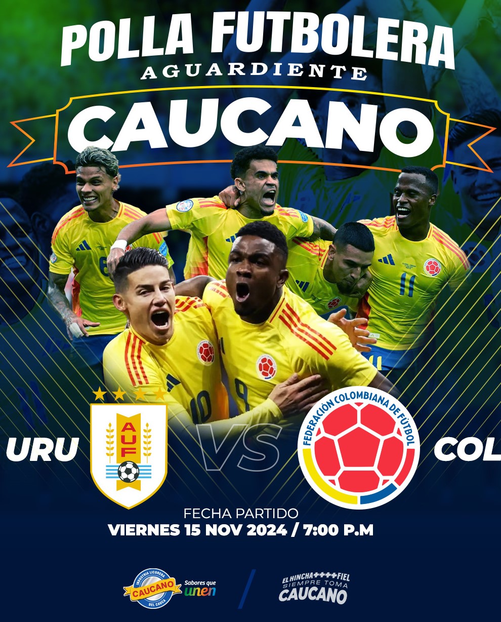                                              ¡Polla futbolera con Aguardiente Caucano! 💛💙❤️
                                                