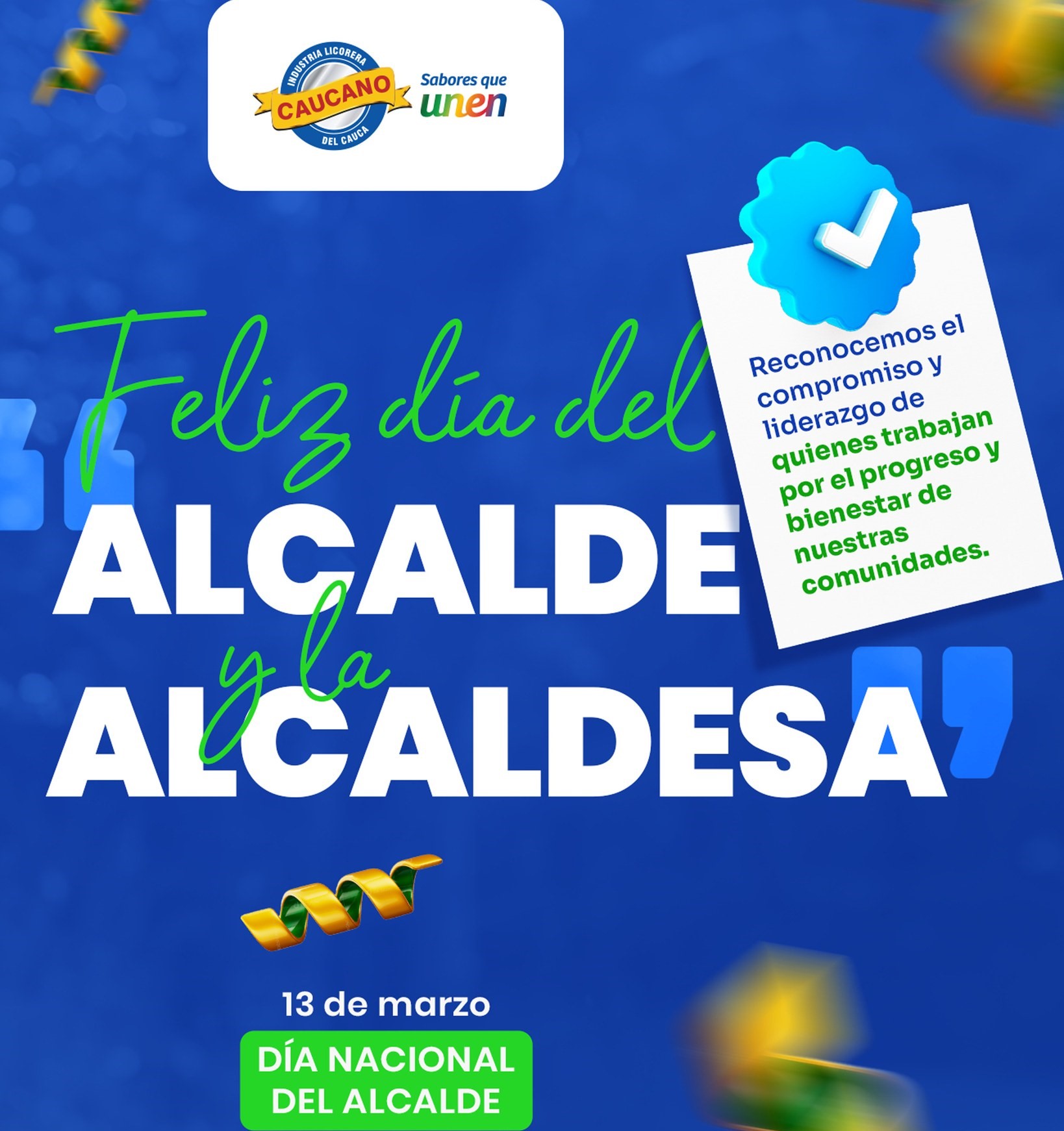                                              Reconocemos el liderazgo, dedicación y visión de los alcaldes
                                                