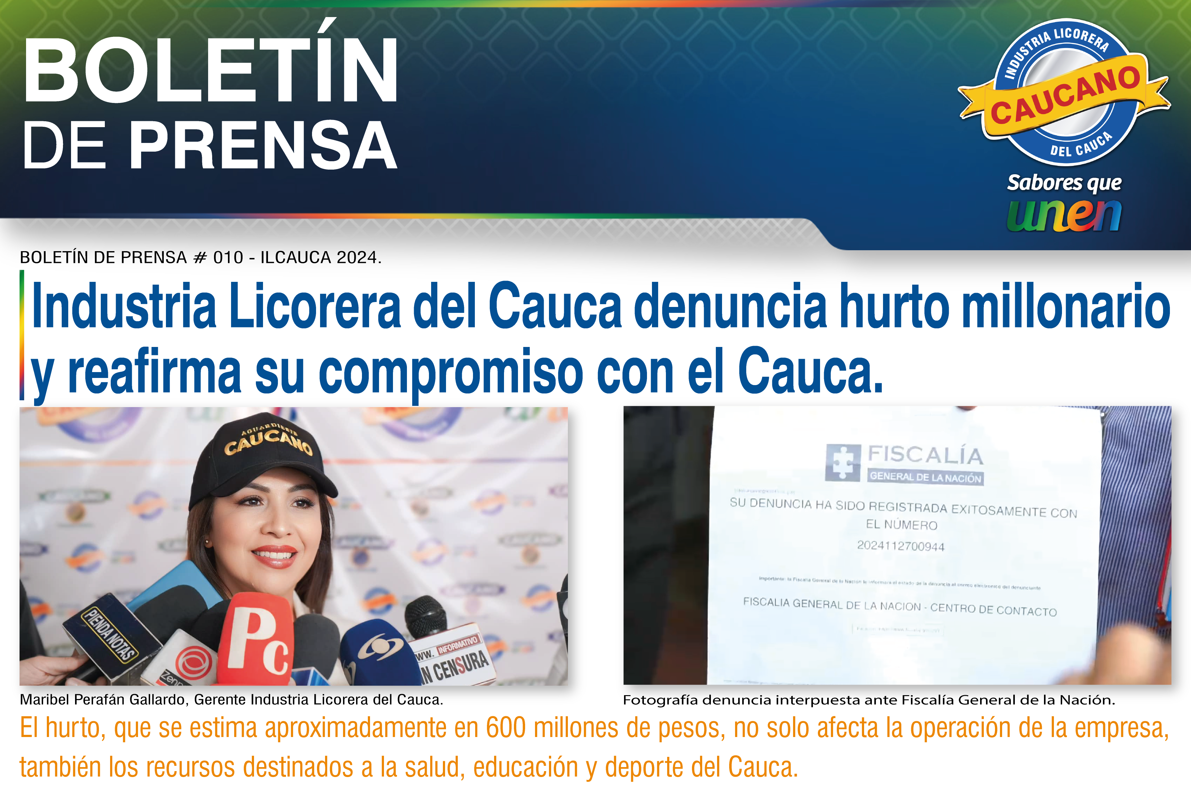                                              Boletín de Prensa 010-2024
                                            